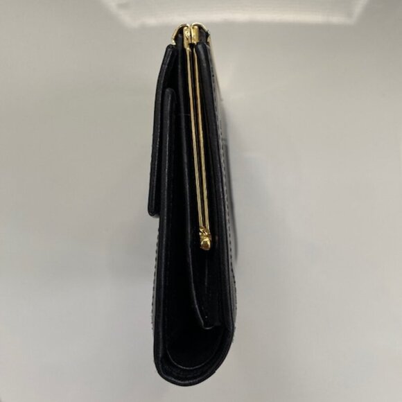 VINTAGE Hartmann Black Leather Kisslock Wallet Coin Purse - Picture 8 of 15